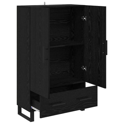 Highboard Black Oak 69.5 x 30 x 115 cm Engineered Wood