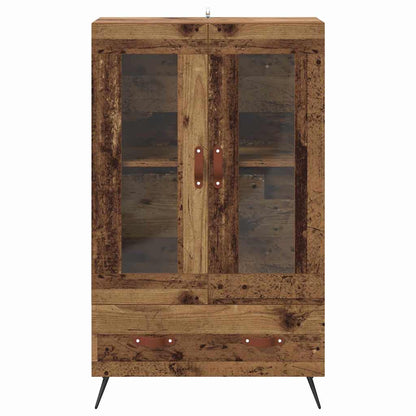 Highboard Old Wood 69.5 x 31 x 115 cm Engineered Wood and Glass