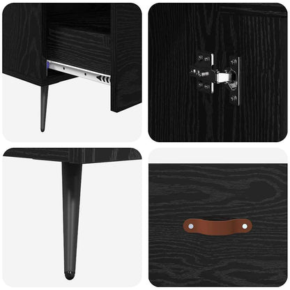 Highboard with Drawer Black Oak 69.5 x 31 x 115 cm