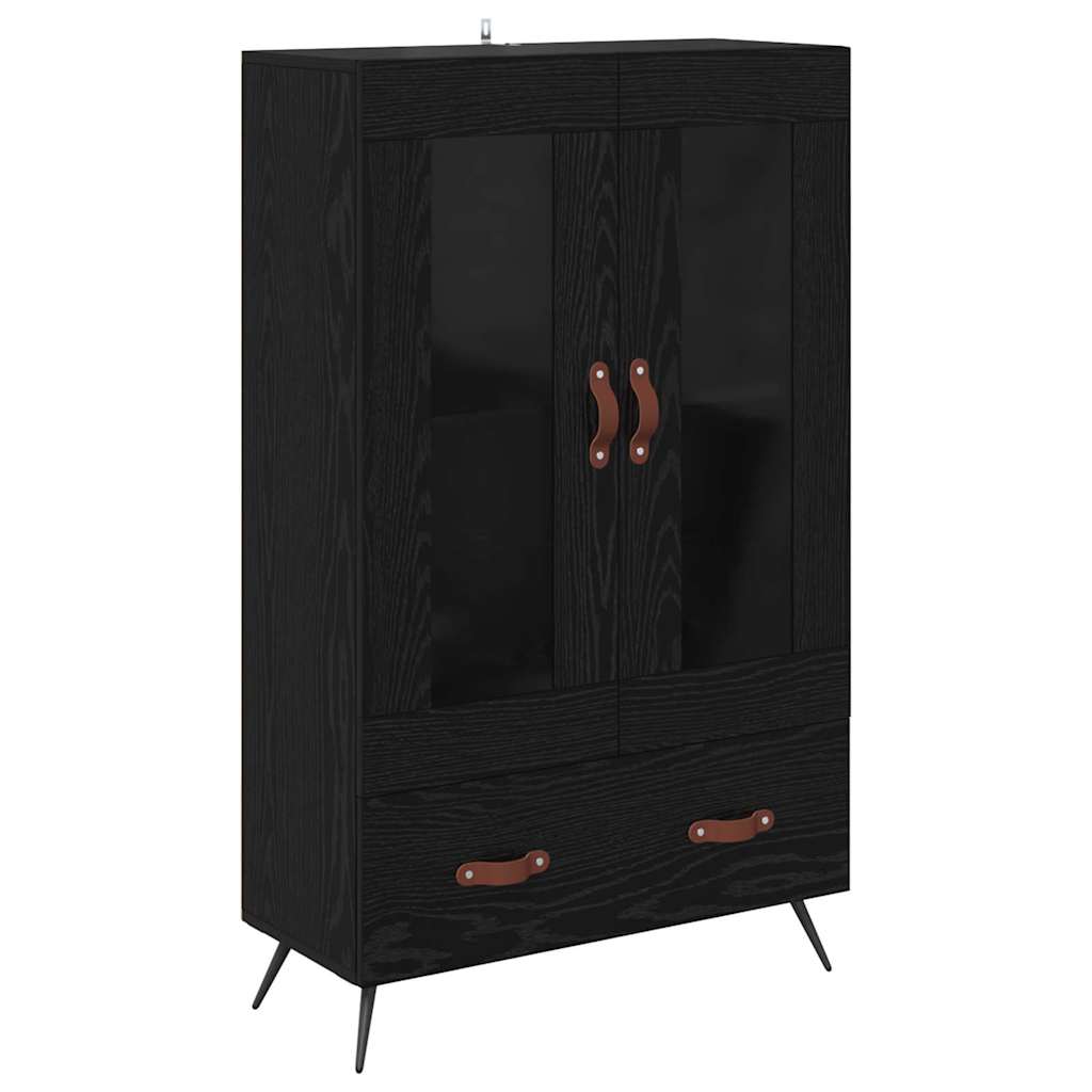 Highboard with Drawer Black Oak 69.5 x 31 x 115 cm