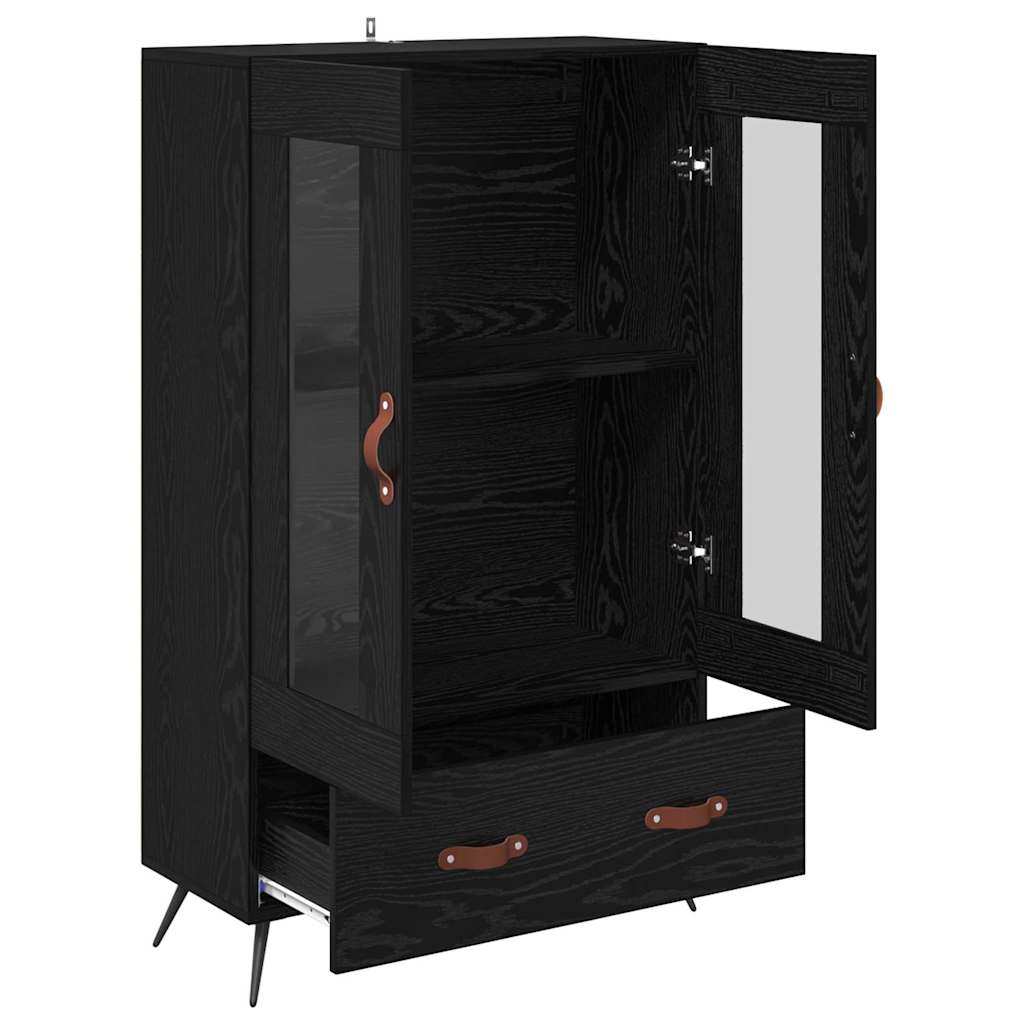 Highboard with Drawer Black Oak 69.5 x 31 x 115 cm