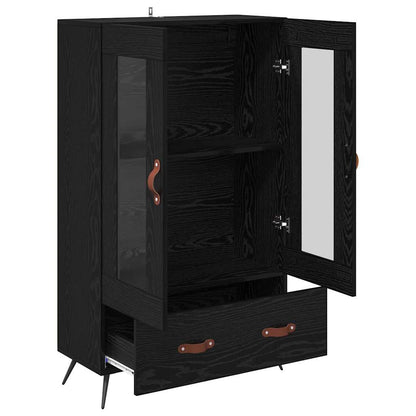 Highboard with Drawer Black Oak 69.5 x 31 x 115 cm