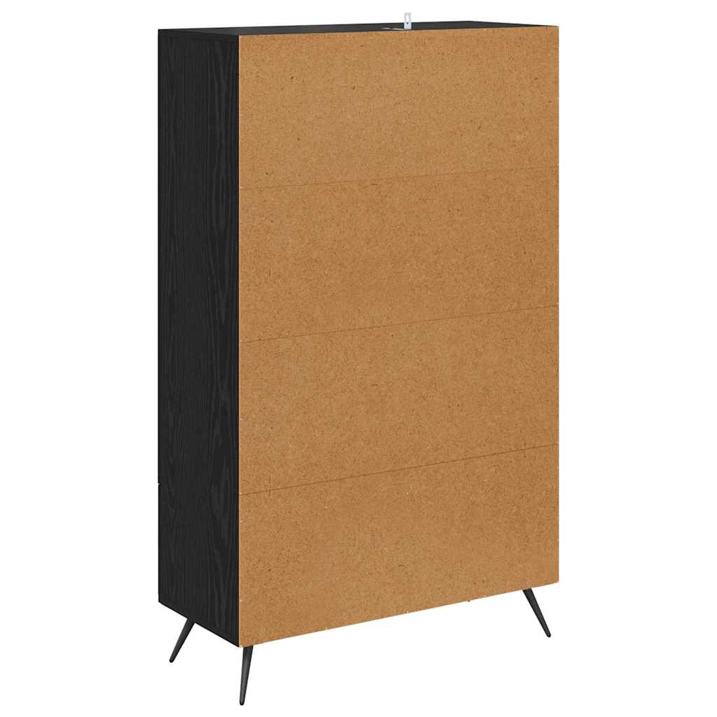 Highboard with Drawer Black Oak 69.5 x 31 x 115 cm