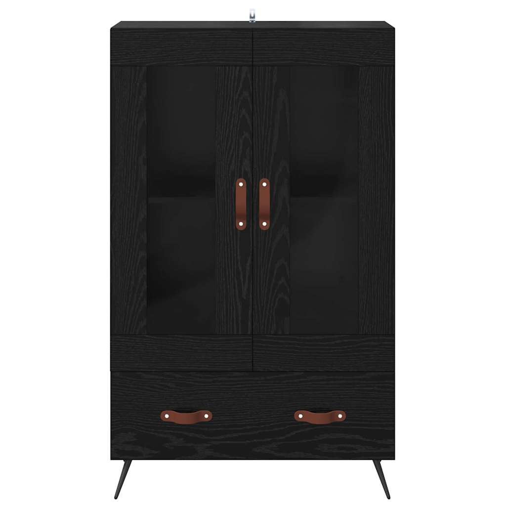 Highboard with Drawer Black Oak 69.5 x 31 x 115 cm