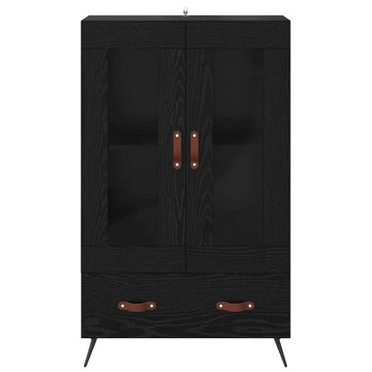 Highboard with Drawer Black Oak 69.5 x 31 x 115 cm