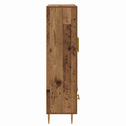 Highboard Old Wood 69.5 x 31 x 115 cm Engineered Wood and Glass