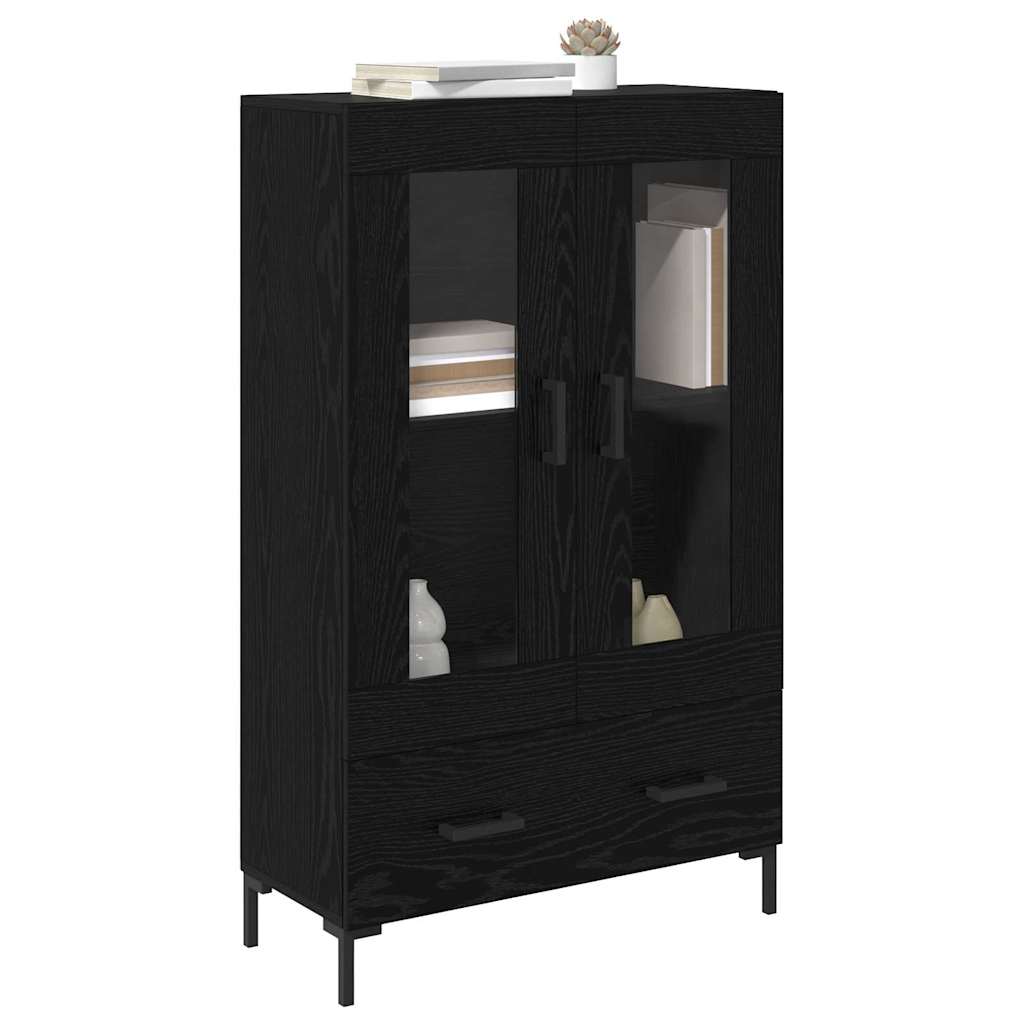 Highboard Black Oak 69.5 x 31 x 115 cm Engineered Wood