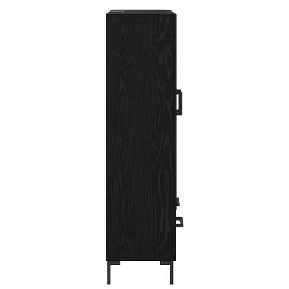 Highboard Black Oak 69.5 x 31 x 115 cm Engineered Wood