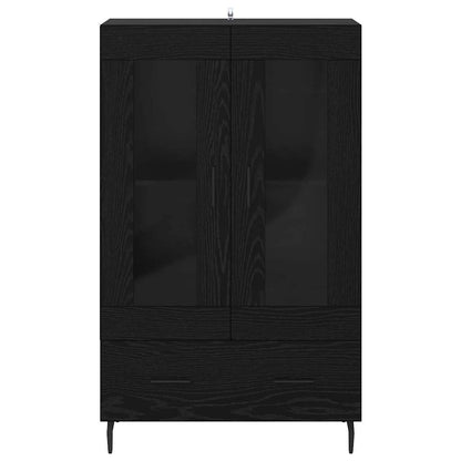 Highboard Black Oak 69.5 x 31 x 115 cm Engineered Wood