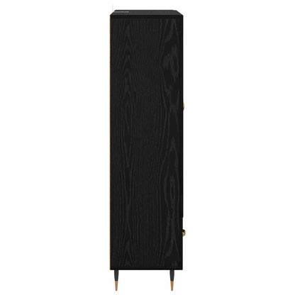Highboard Black Oak 69.5 x 31 x 115 cm Engineered Wood