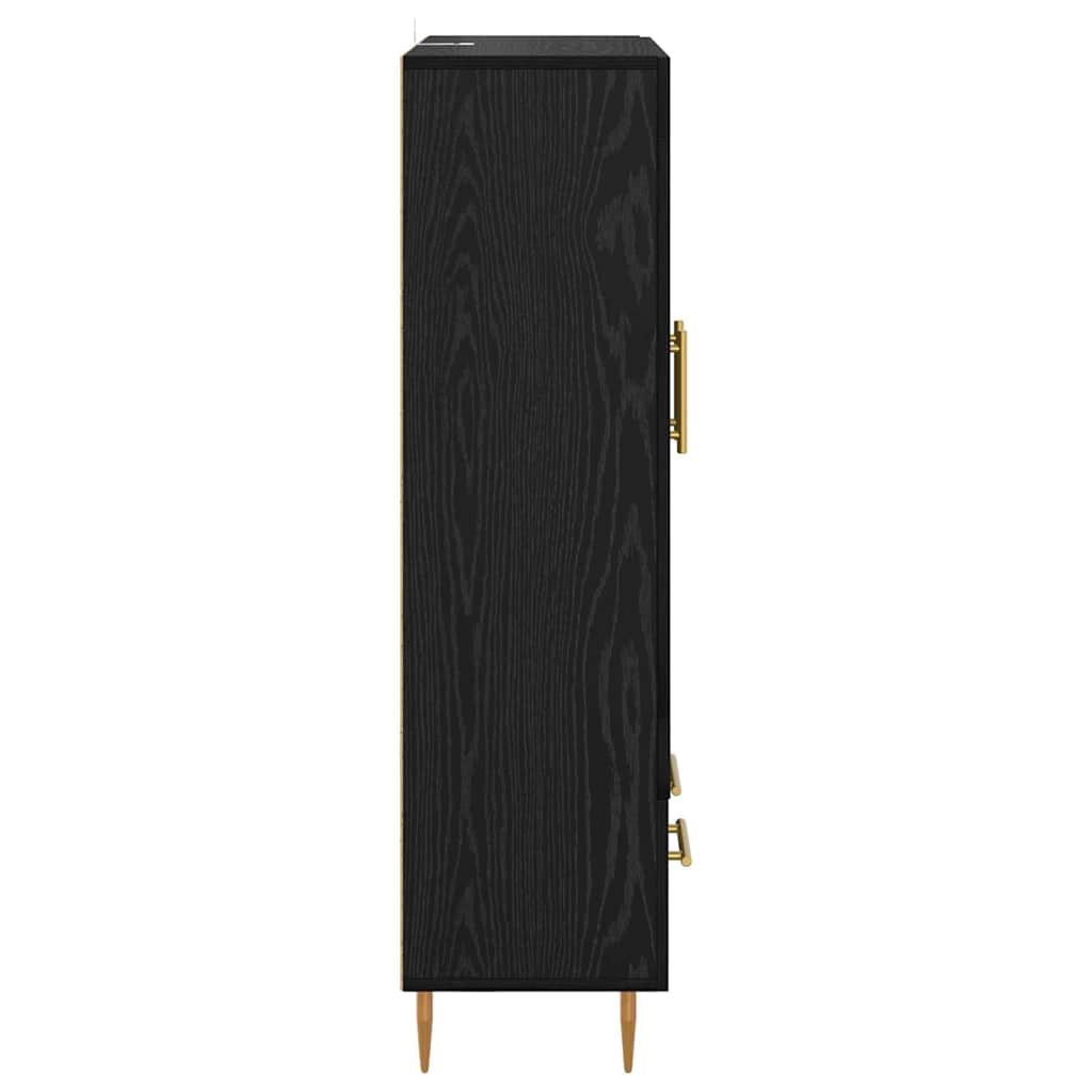 Highboard Black Oak 69.5 x 31 x 115 cm Engineered Wood