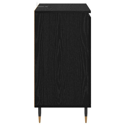 Sideboard Black Oak 60 x 35 x 70 cm Engineered Wood