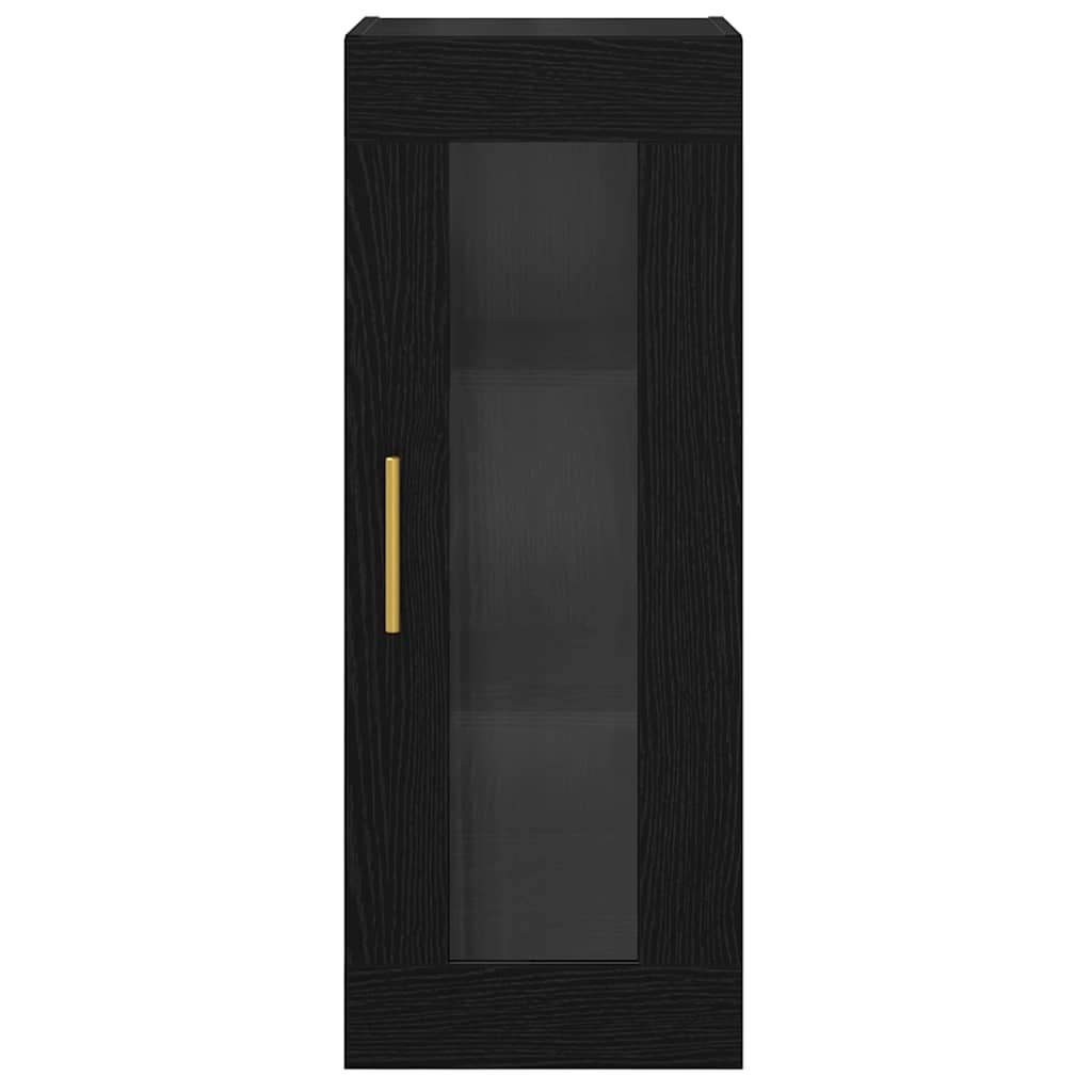 Wall Mounted Cabinet Black Oak 34.5 x 34 x 90 cm