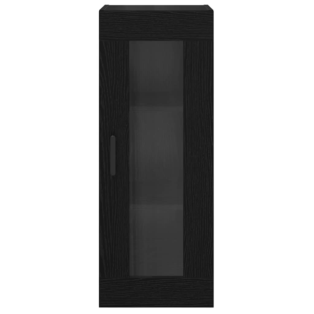 Wall Mounted Cabinet Black Oak 34.5 x 34 x 90 cm