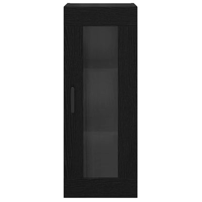 Wall Mounted Cabinet Black Oak 34.5 x 34 x 90 cm