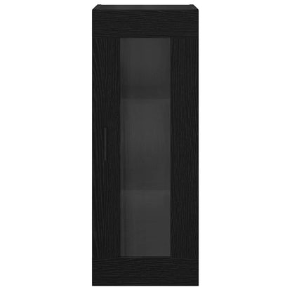Wall Mounted Cabinet Black Oak 34.5 x 34 x 90 cm
