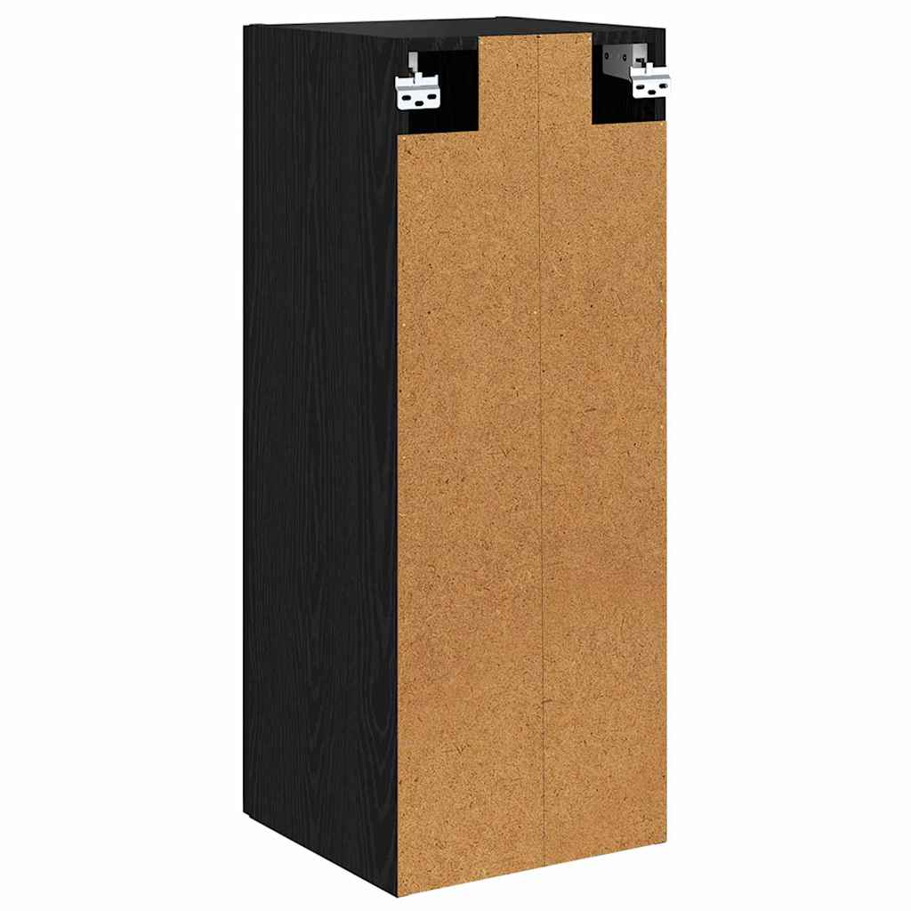 Wall Mounted Cabinet Black Oak 34.5 x 34 x 90 cm