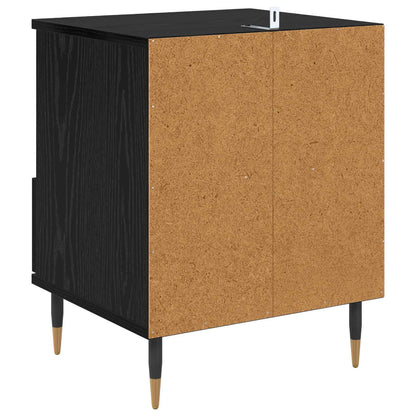 Bedside Cabinet Black Oak 40 x 35 x 50 cm Engineered Wood