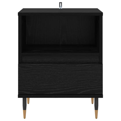 Bedside Cabinet 2 pcs Black Oak 40 x 35 x 50 cm Engineered Wood
