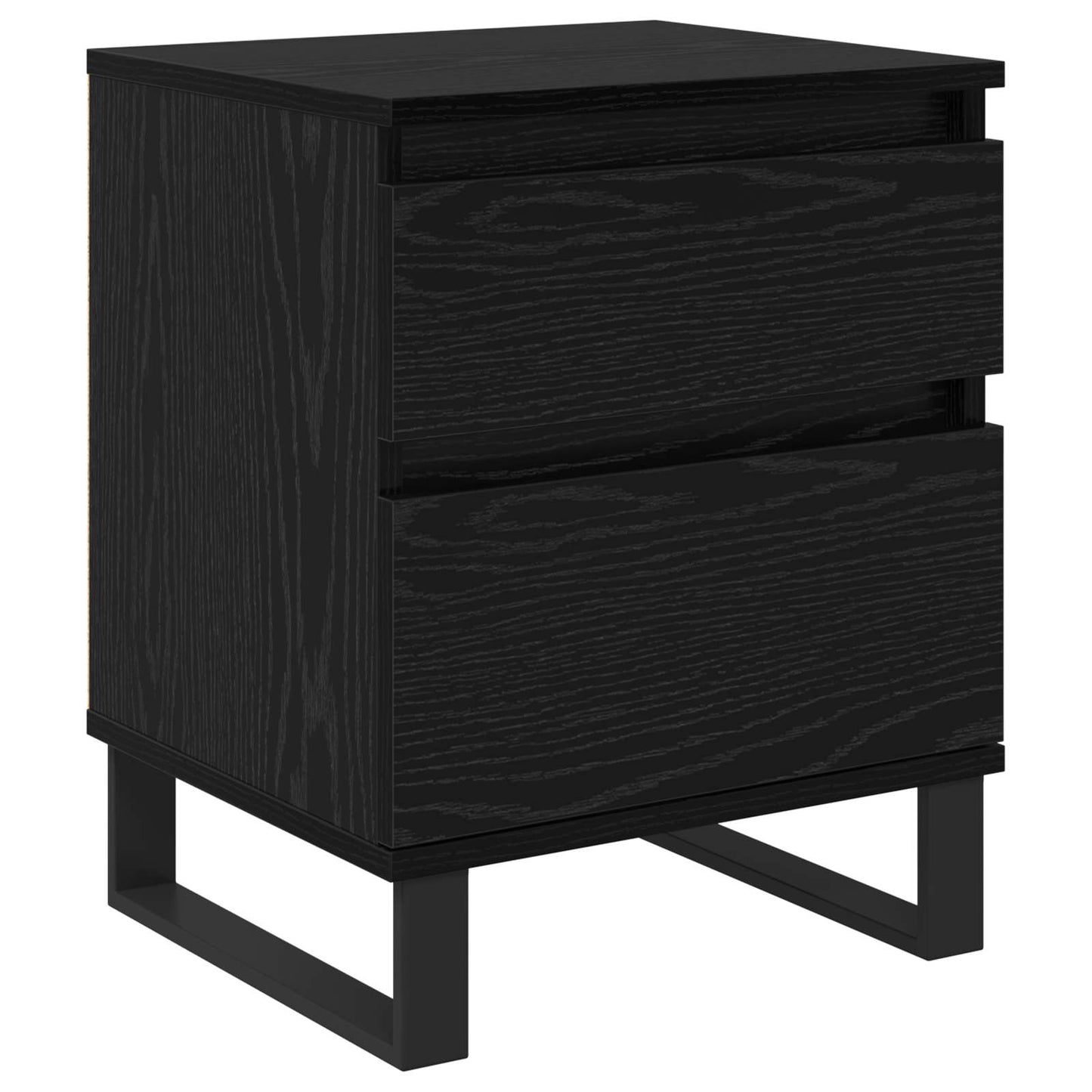 Bedside Cabinet 2 pcs Black Oak 40 x 35 x 50 cm Engineered Wood