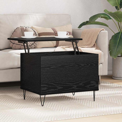 Coffee Table Black Oak 60 x 44.5 x 45 cm Engineered Wood