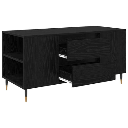 Coffee Table Black Oak 102 x 44.5 x 50 cm Engineered Wood