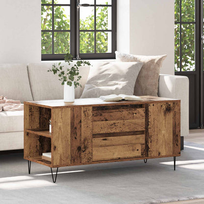 Coffee Table Old Wood 102 x 44.5 x 50 cm Engineered Wood