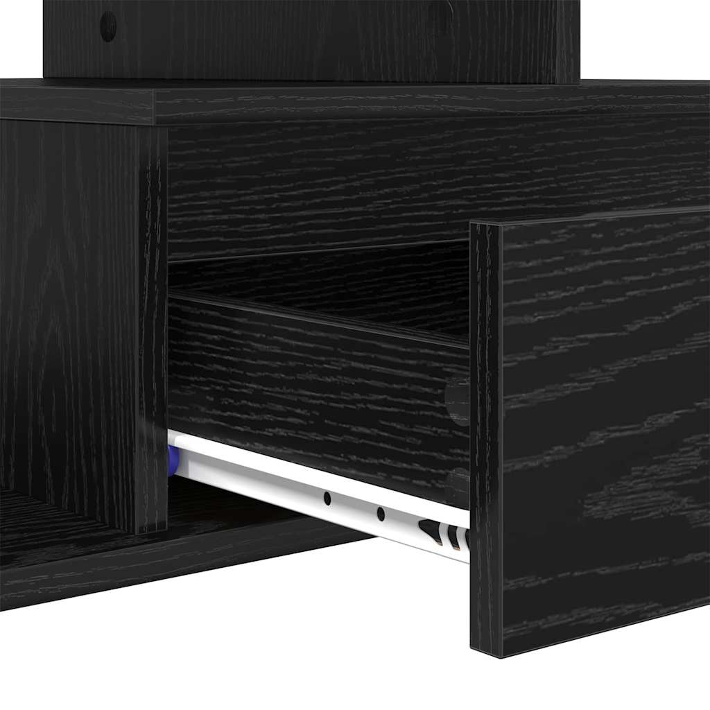 Coffee Table Black Oak 90 x 49 x 45 cm Engineered Wood