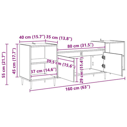 TV Cabinet 160 x 35 x 55 cm Artisan Oak Engineered Wood