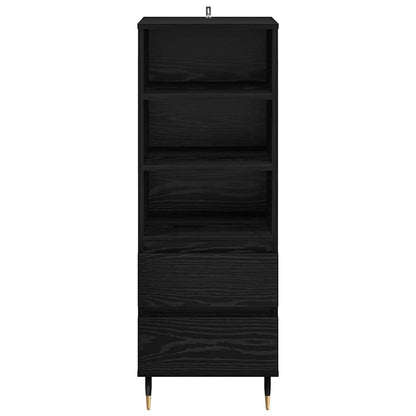 Highboard Black Oak 40 x 36 x 110 cm Engineered Wood