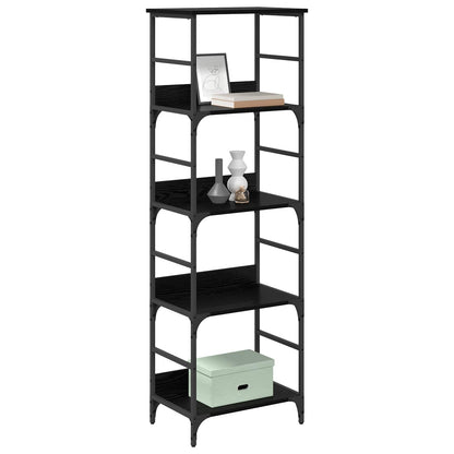 Bookshelf Black Oak 50x33x153cm Engineered Wood
