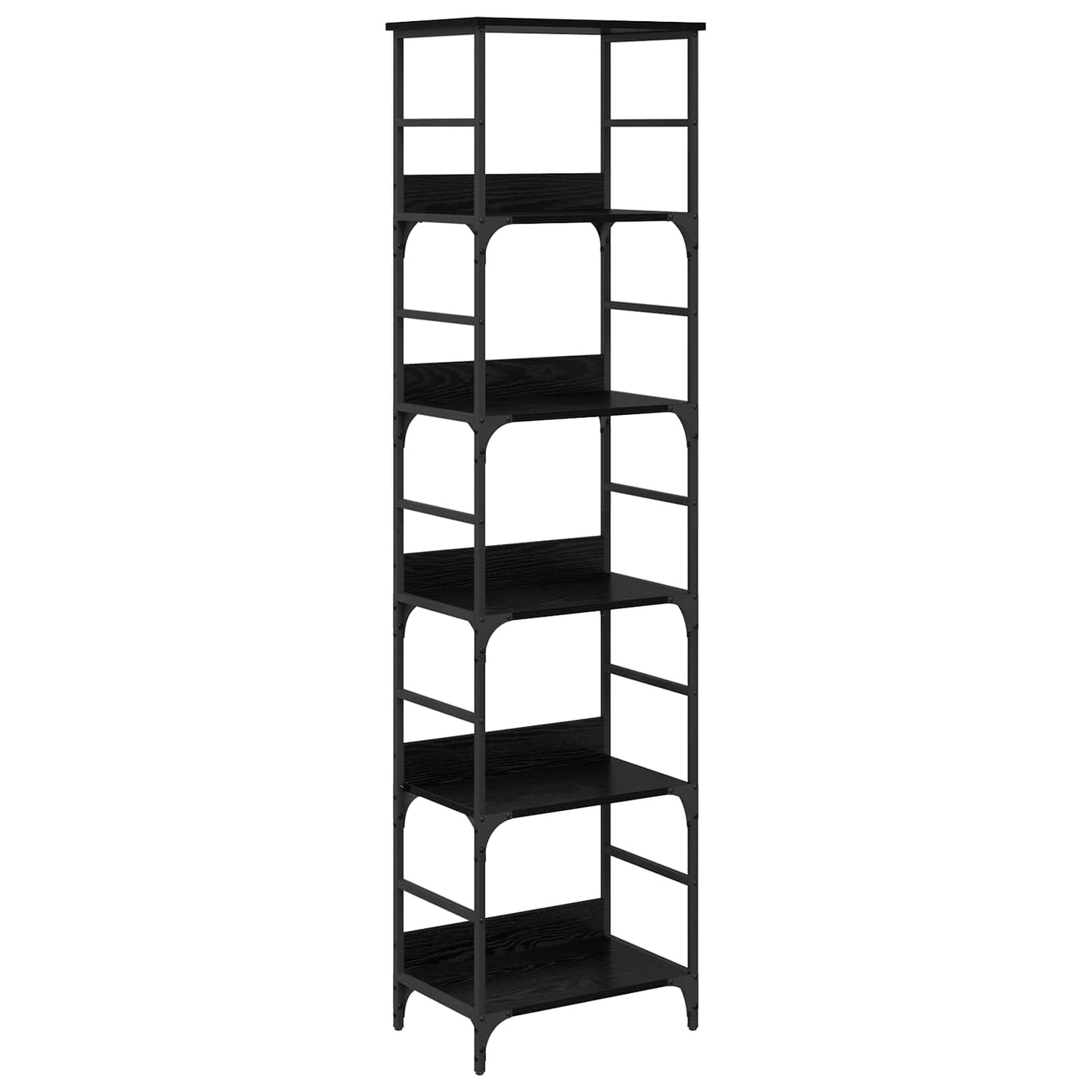 Bookshelf Black Oak 50x33x188.5cm Engineered Wood