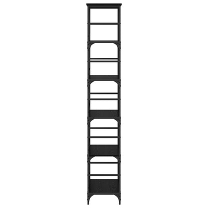 Bookshelf Black Oak 50x33x188.5cm Engineered Wood