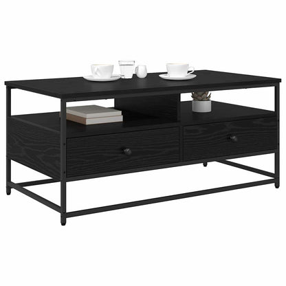 Coffee Table Black Oak 100 x 51 x 45 cm Engineered Wood