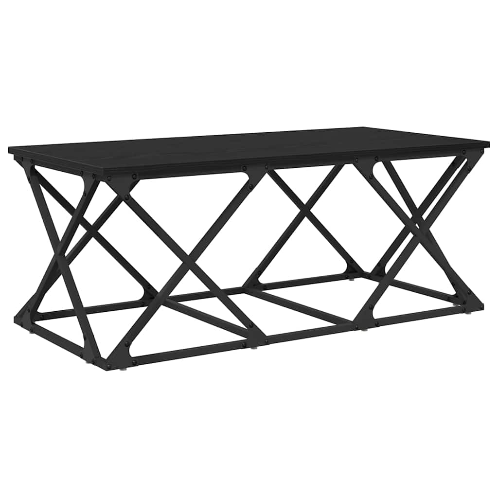 Coffee Table Black Oak 100 x 49 x 40 cm Engineered Wood