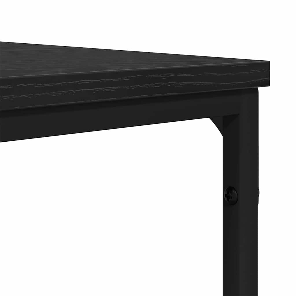 Coffee Table Black Oak 100 x 100 x 40 cm Engineered Wood