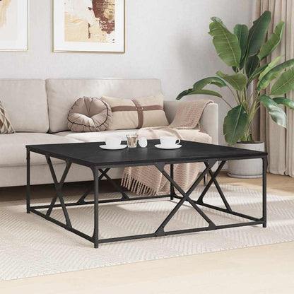 Coffee Table Black Oak 100 x 100 x 40 cm Engineered Wood