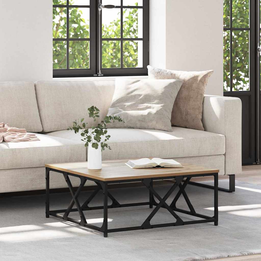 Coffee Table Artisan Oak 70 x 70 x 30 cm Engineered Wood