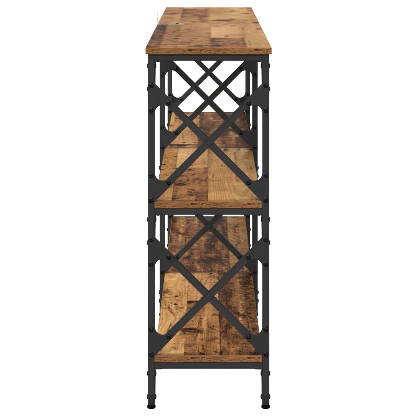 Console Table Old Wood 156 x 28 x 80.5 cm Engineered Wood
