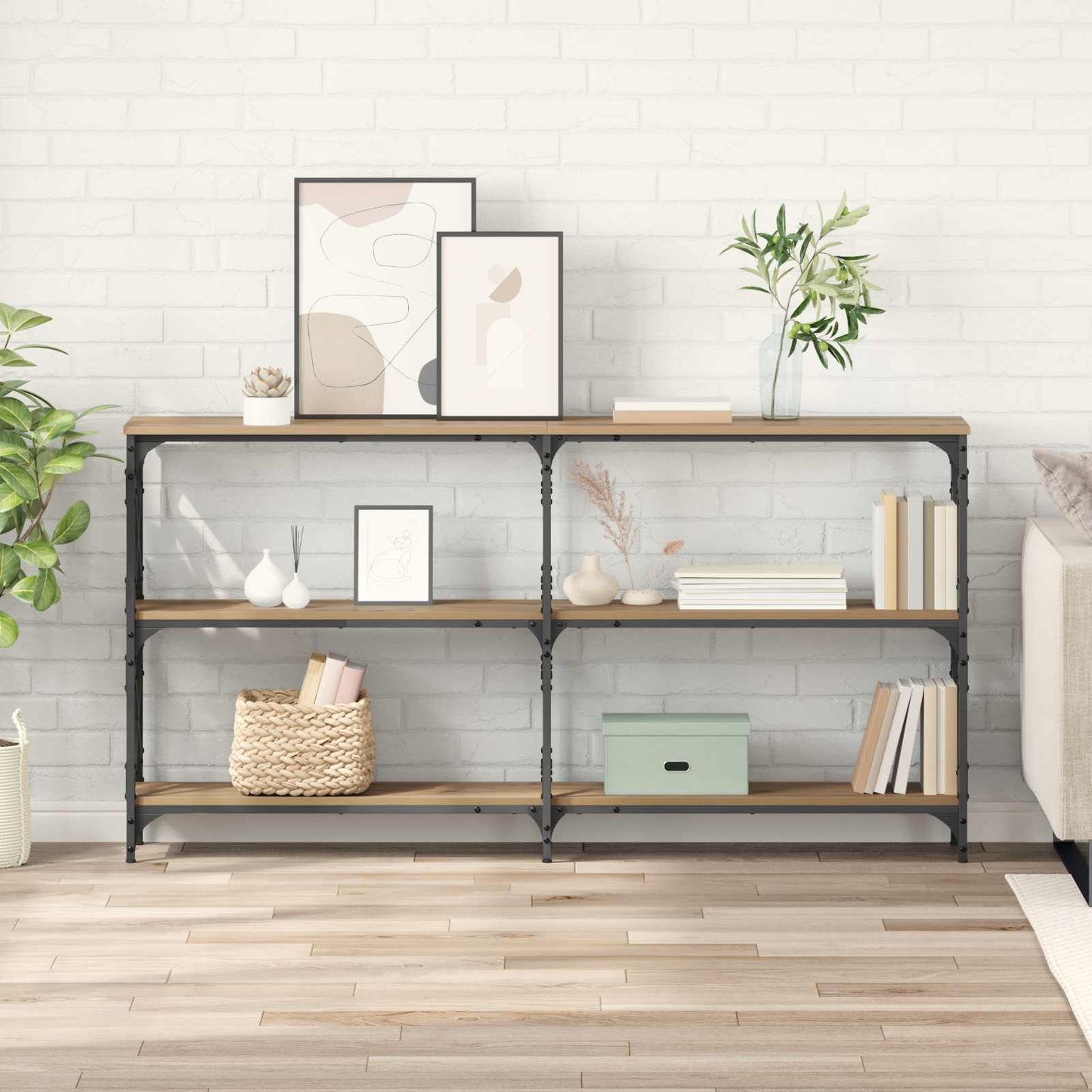 Console Table Artisan Oak 156 x 28 x 80.5 cm Engineered Wood