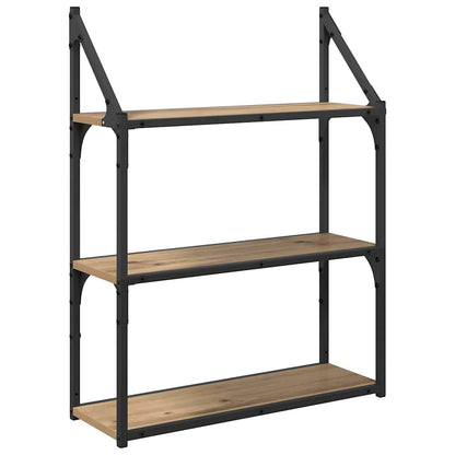 Wall Shelf Wall-Mounted Artisan Oak 60 x 21 x 78.5 cm