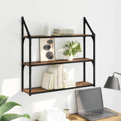 Wall Shelf Old Wood 80 x 21 x 78.5 cm Engineered Wood
