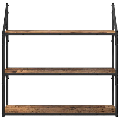 Wall Shelf Old Wood 80 x 21 x 78.5 cm Engineered Wood