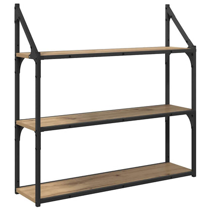 Wall Shelf Wall-Mounted Artisan Oak 80 x 21 x 78.5 cm