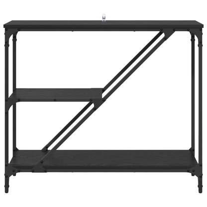 Console Table Black Oak 88.5 x 30 x 75 cm Engineered Wood