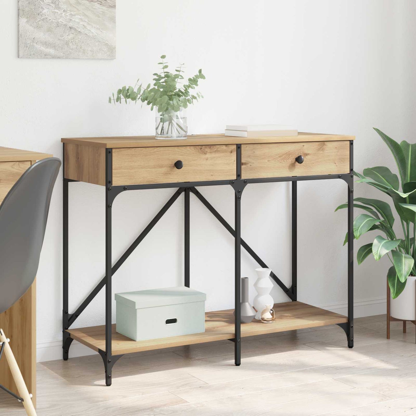 Console Table Artisan Oak 100 x 39 x 78.5 cm Engineered Wood