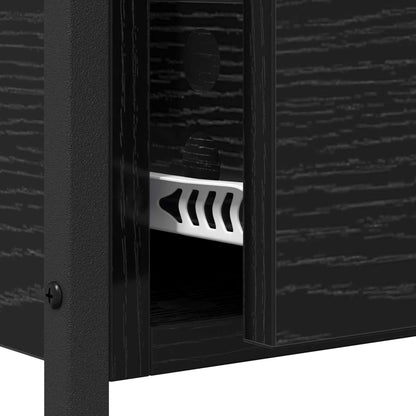 Console Table Black Oak 100 x 39 x 78.5 cm Engineered Wood