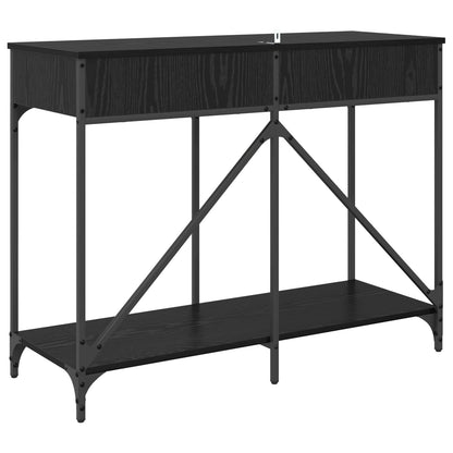 Console Table Black Oak 100 x 39 x 78.5 cm Engineered Wood