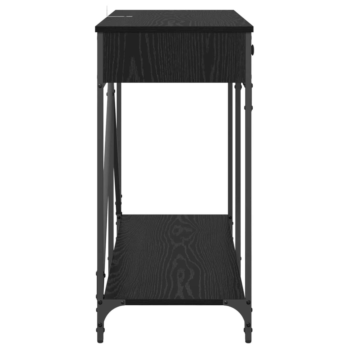 Console Table Black Oak 100 x 39 x 78.5 cm Engineered Wood