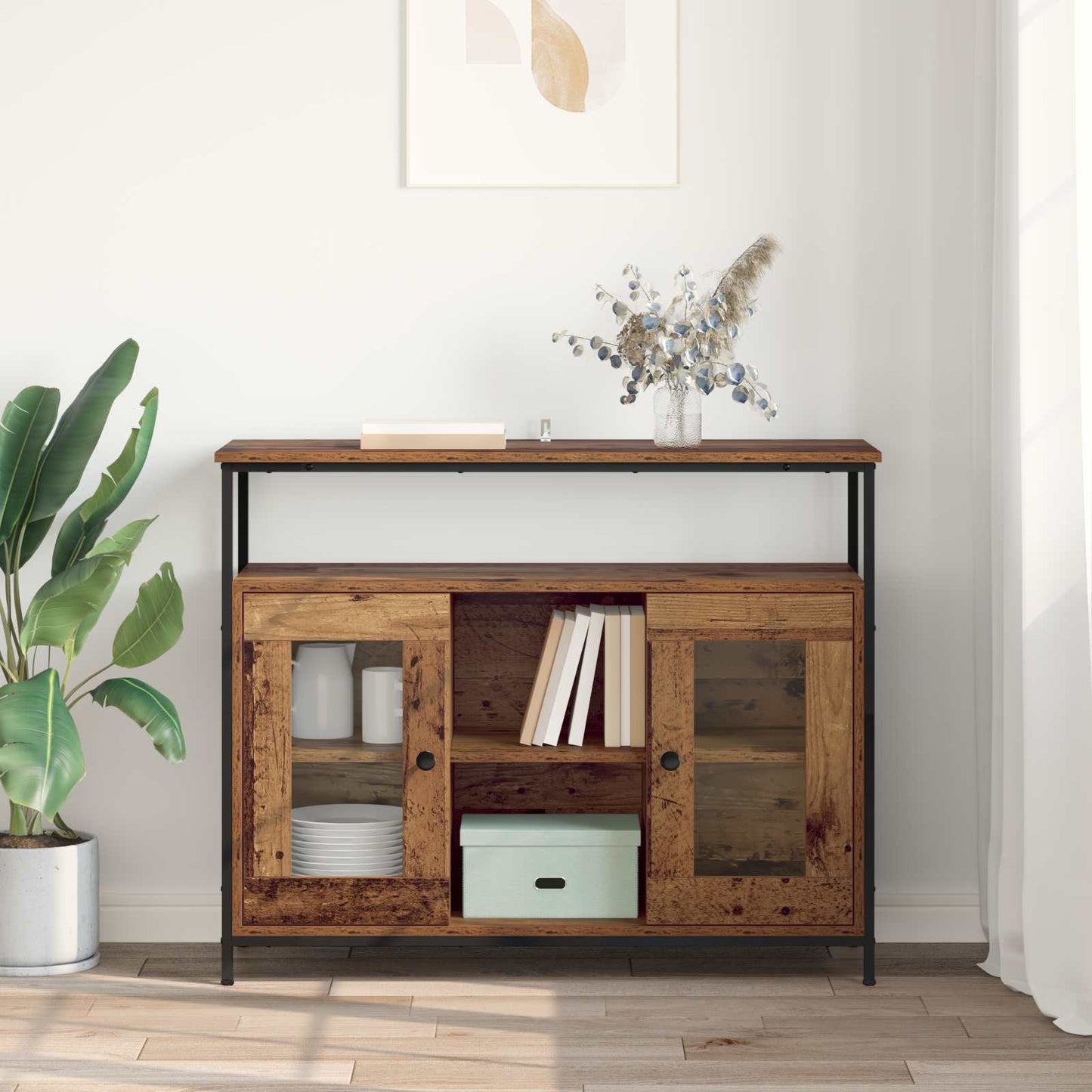 Sideboard Old Wood 100 x 35 x 80 cm Engineered Wood